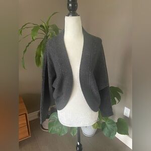 Anthropologie Charcoal Knit Shrug